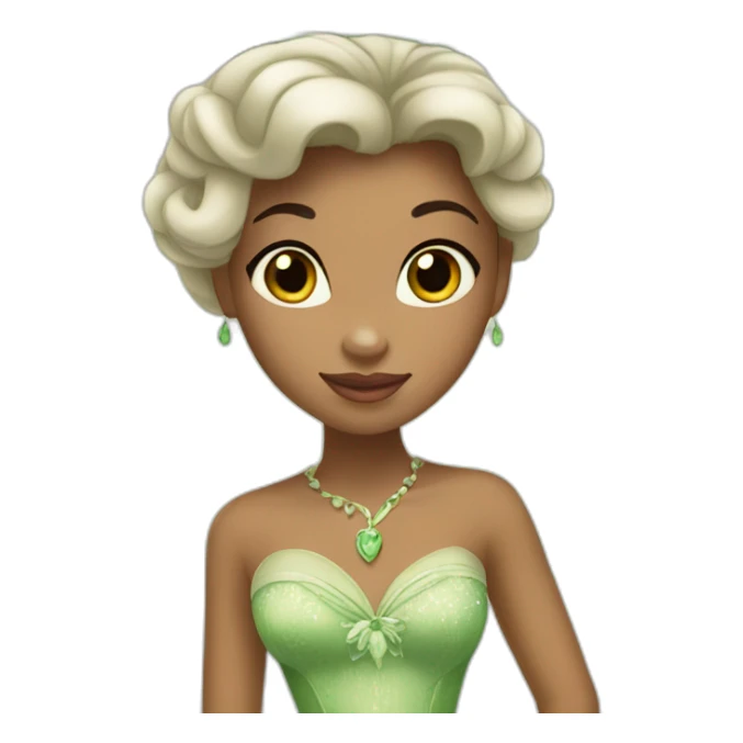 Princess Disney Tiana with white skin sticker