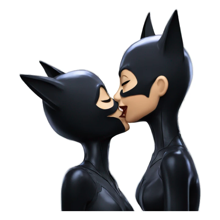 Catwoman giving kiss sticker