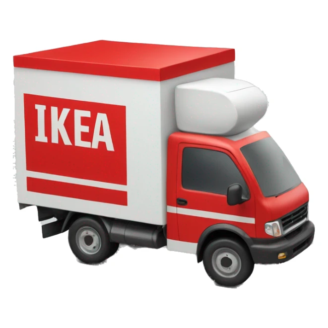 IKEA delivery truck ir red color sticker