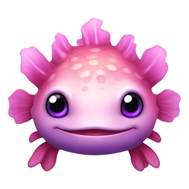 pink and purple axolotl  sticker
