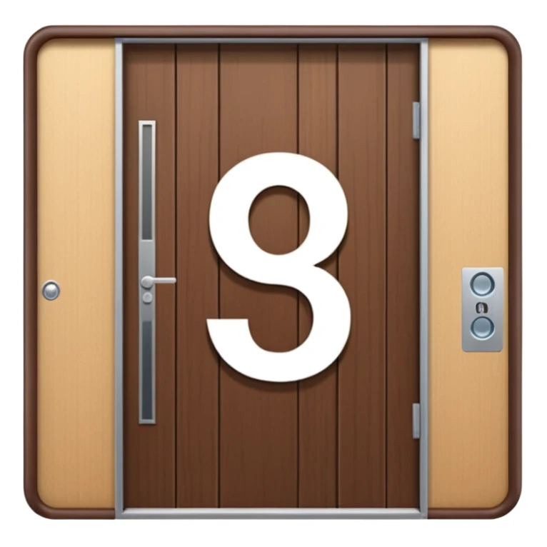 modern villa door number wood Japanese sticker