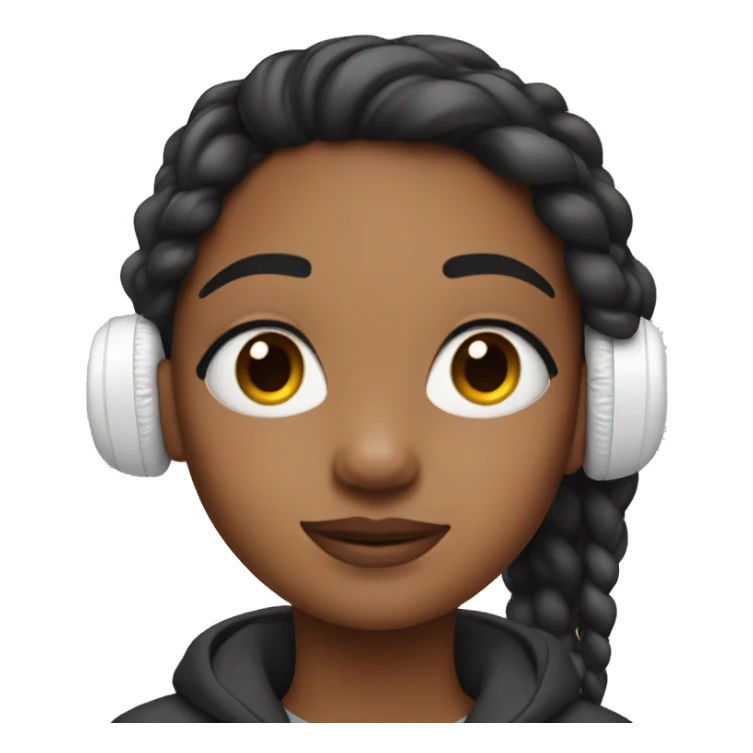 Girl wearing AirPods  sticker