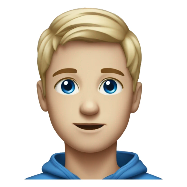 portrait of a young male with blue eyes sticker