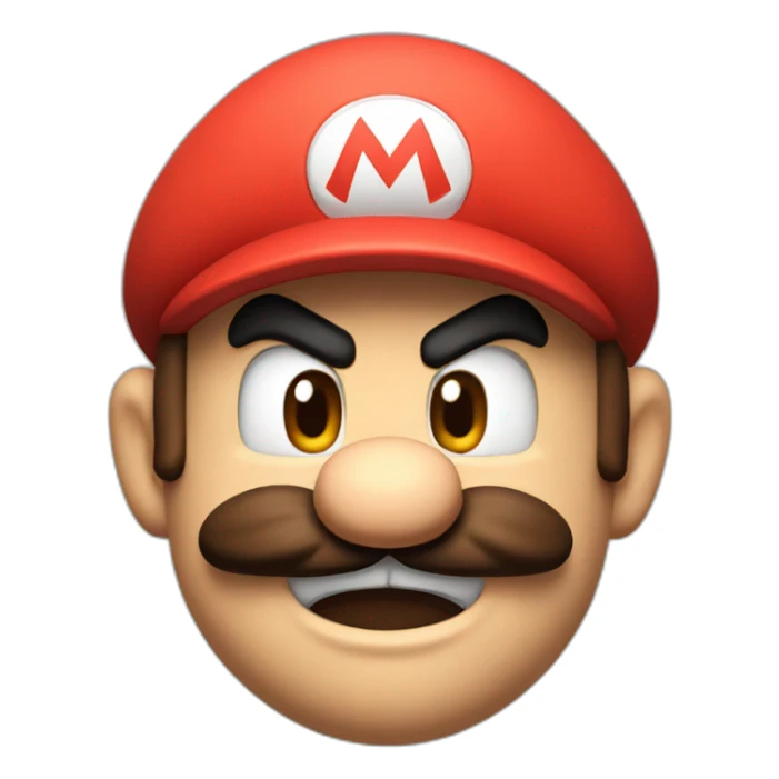 angry mario sticker