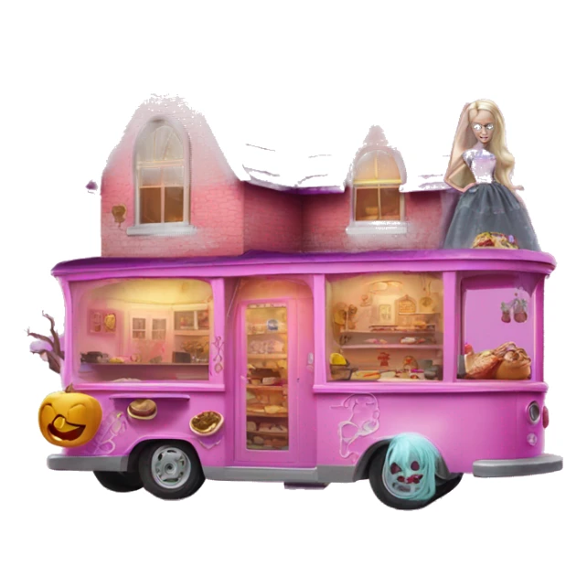 Barbie’s haunted dream house and food truck  sticker
