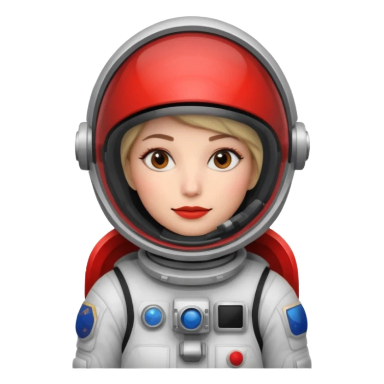 woman,  astronaut, red and black design sticker