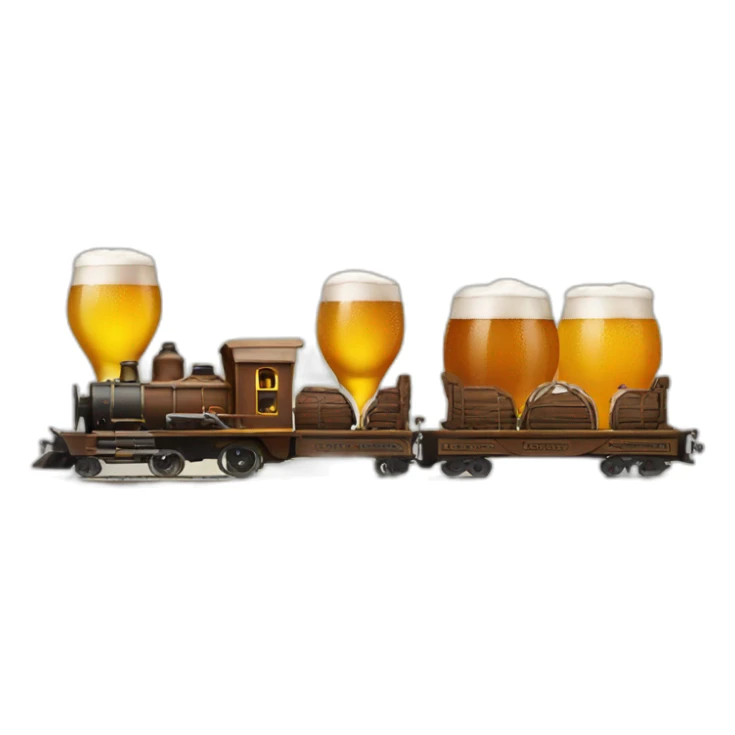 beer train sticker
