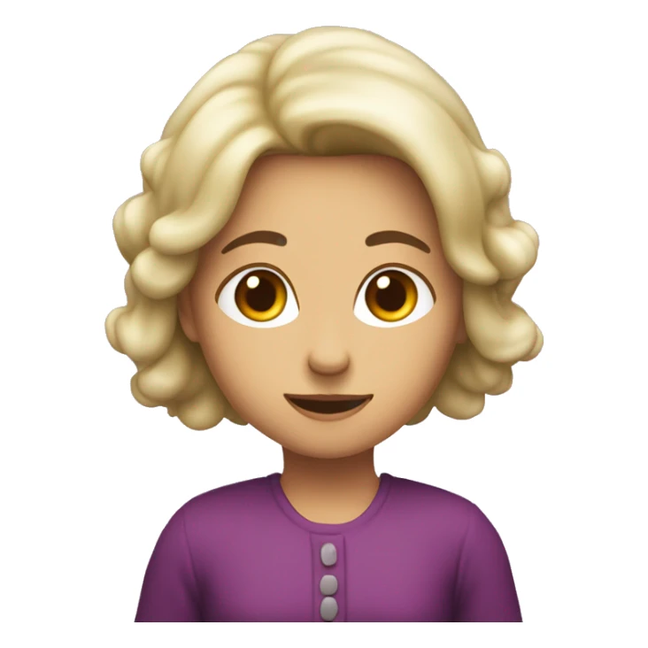 una ragazza che mangia una melanzana sticker