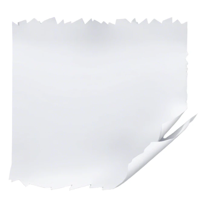 Small white pieces of paper that have been cut up sticker