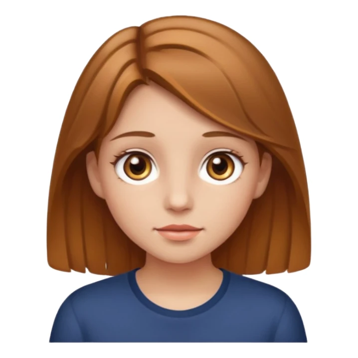 girl with light brown hair and hazel eyes sticker