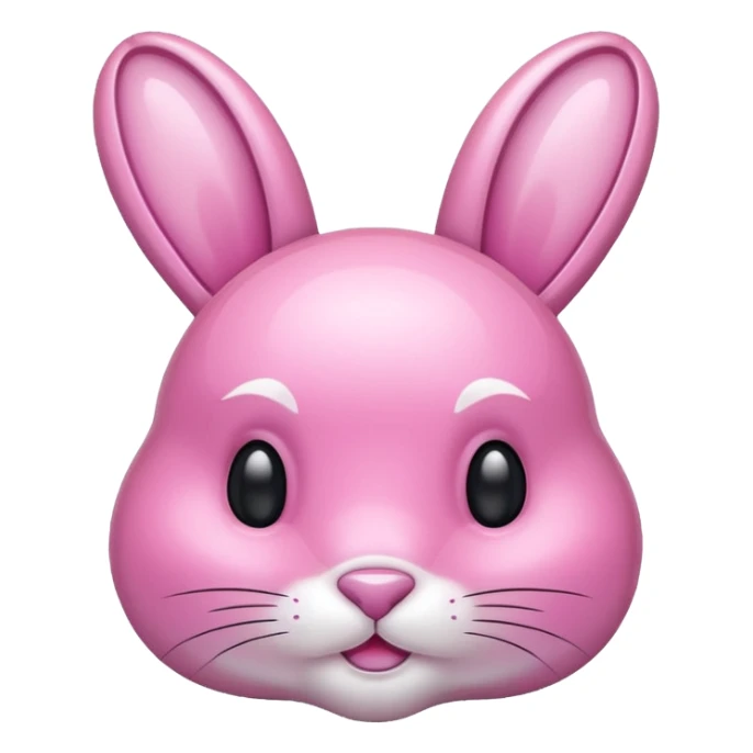 crystal bunny pink sticker
