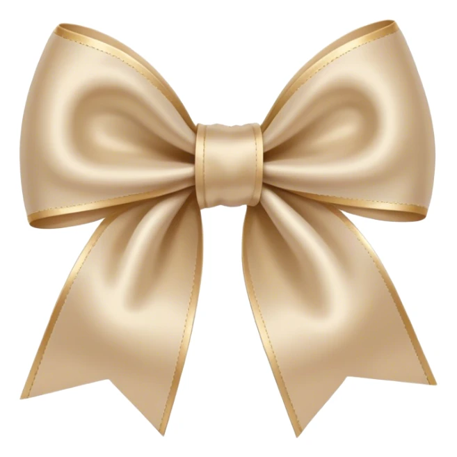 Beige bow sticker