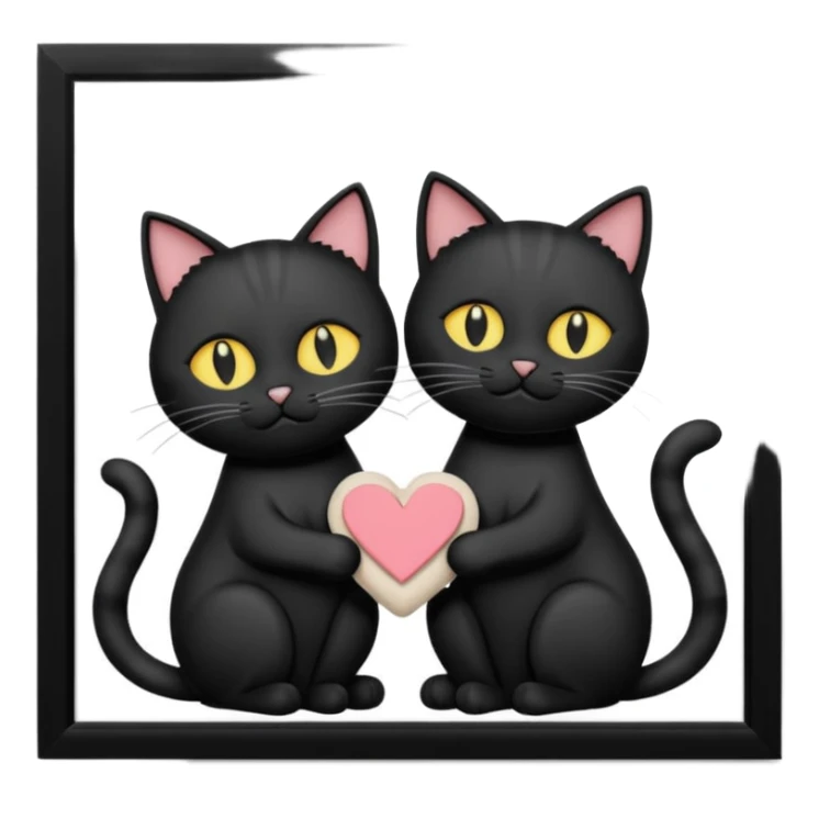 get well soon with black cats holding sign with STU sticker