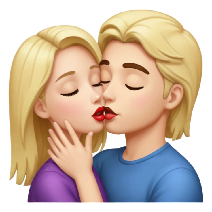 giving a huge kiss sticker