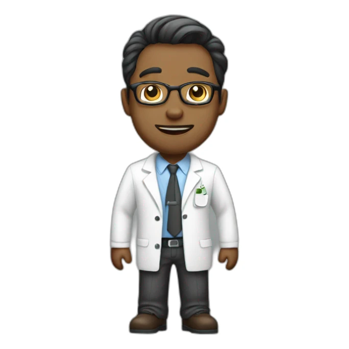 Cute male psychiatrist sticker