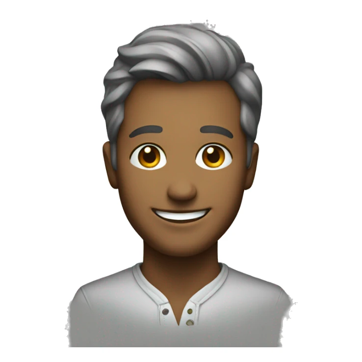 smiling portrait of stylish male sticker