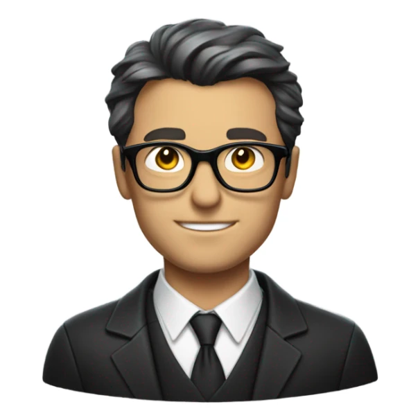 Bruce Wayne in glasses and a laptop, handsome  sticker