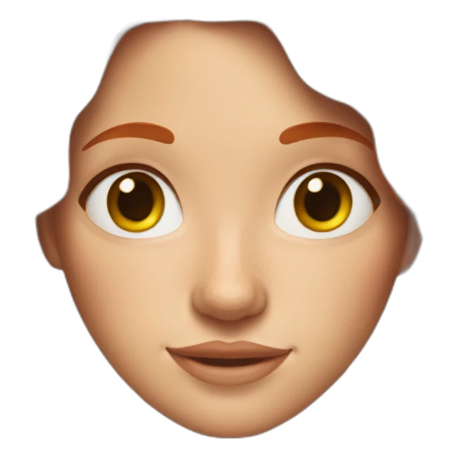 Redhead woman freckles Long hair Center parting sticker