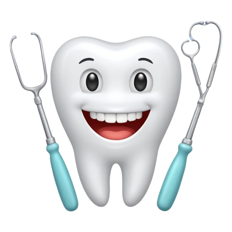 generate an emoticon Dental treatment sticker