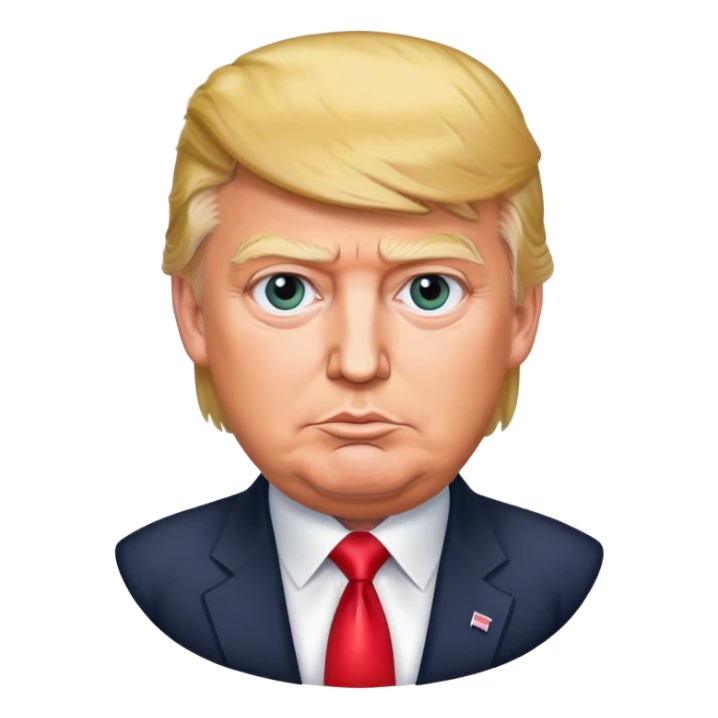 A very realistic Trump as in the photo in real life sticker