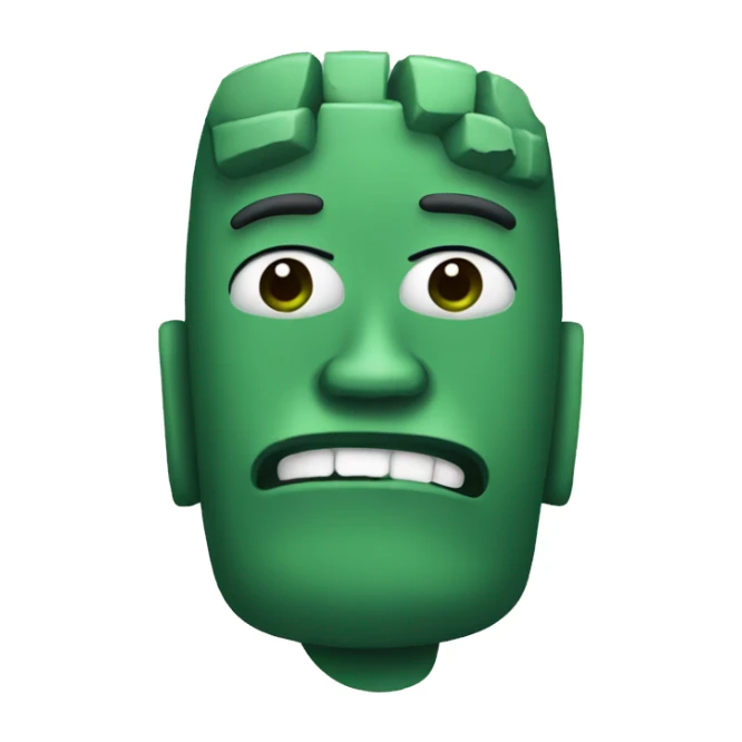 Moai who vomits with green vomit sticker