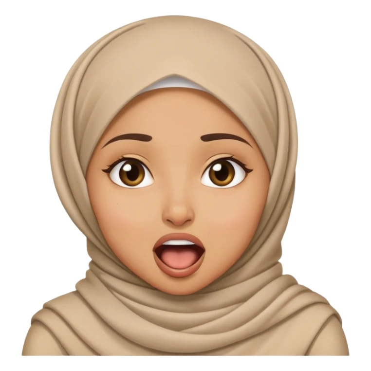 Hijabi lightskin girl choking herself as a joke sticker