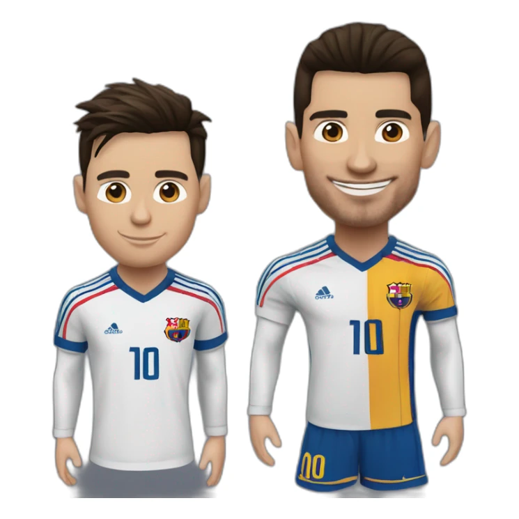Lionel messi avec Cristiano ronaldo sticker