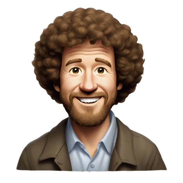 bob ross painting markzuckerburg sticker