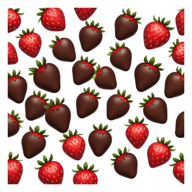 lots of strawberries in melted chocolate sticker