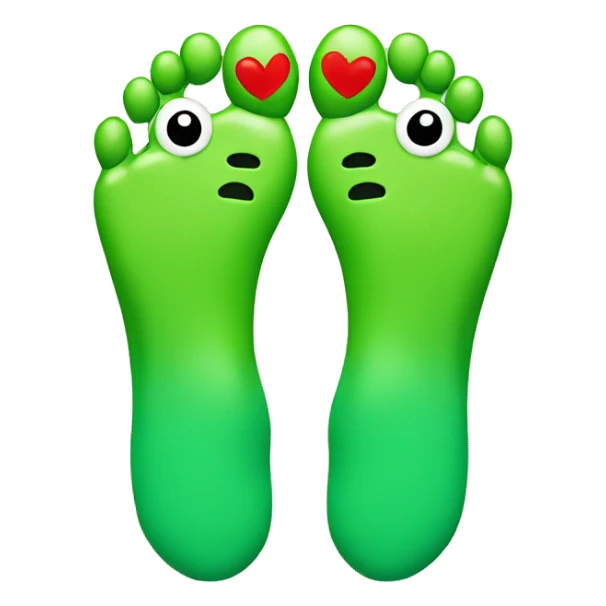 funny feet and green cat sticker