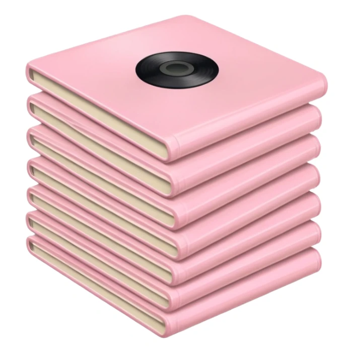 Vintage pale pink vinyl sticker