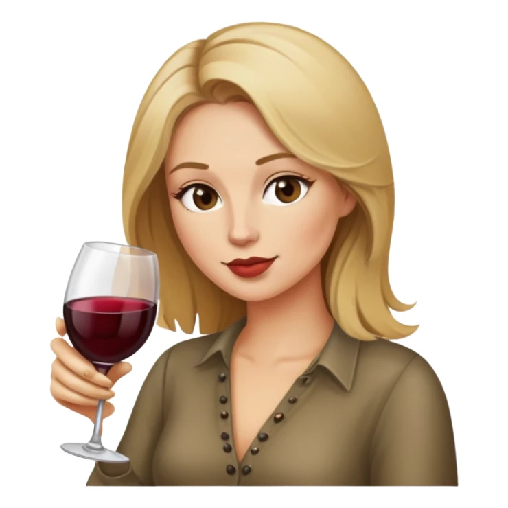 Dirty blonde woman drinking Wine  sticker
