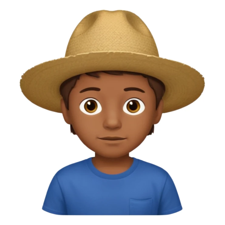A 6 year old mexican boy with brown hair without the hat sticker