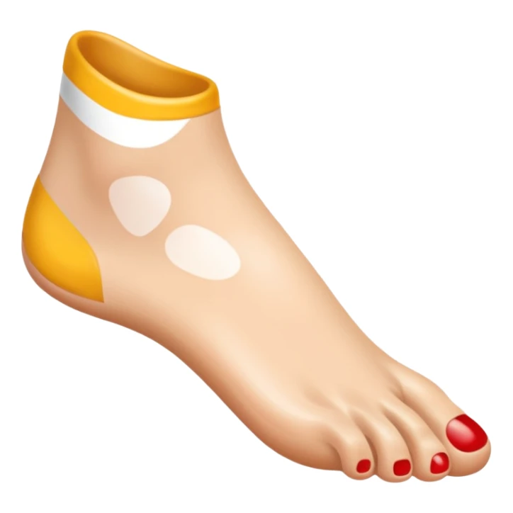 Bottom of foot big top pointing up other toes pointing down sticker