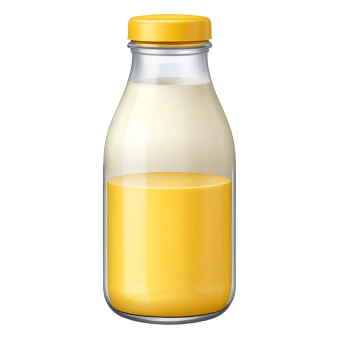 baby Milk bottle yellow sticker