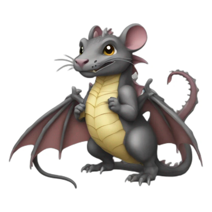 Une souris sur le dos d'un dragon sticker