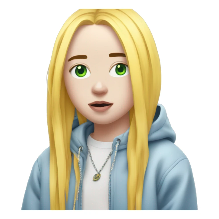 Billie eilish qui fais un clin d’œil et qui tire la langue sticker