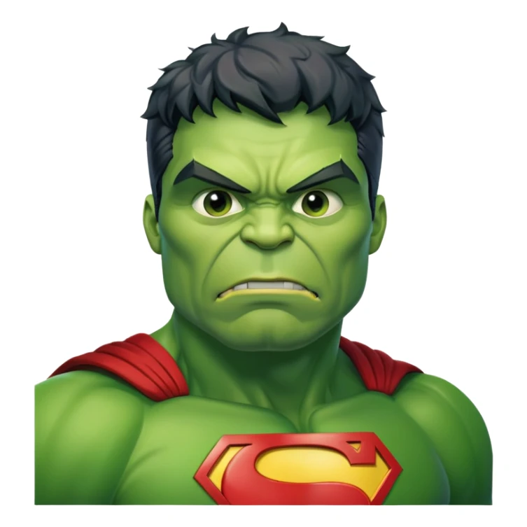 the hulk but russian and wearing a superman suit sticker