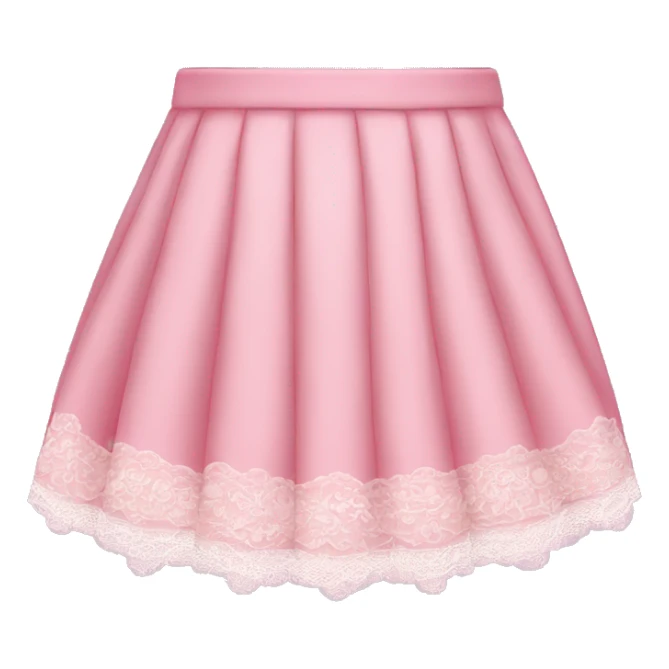 kawaii pink skirt with lace  sticker