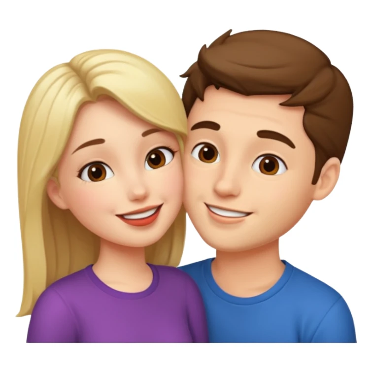 Girl and guy kissing sticker