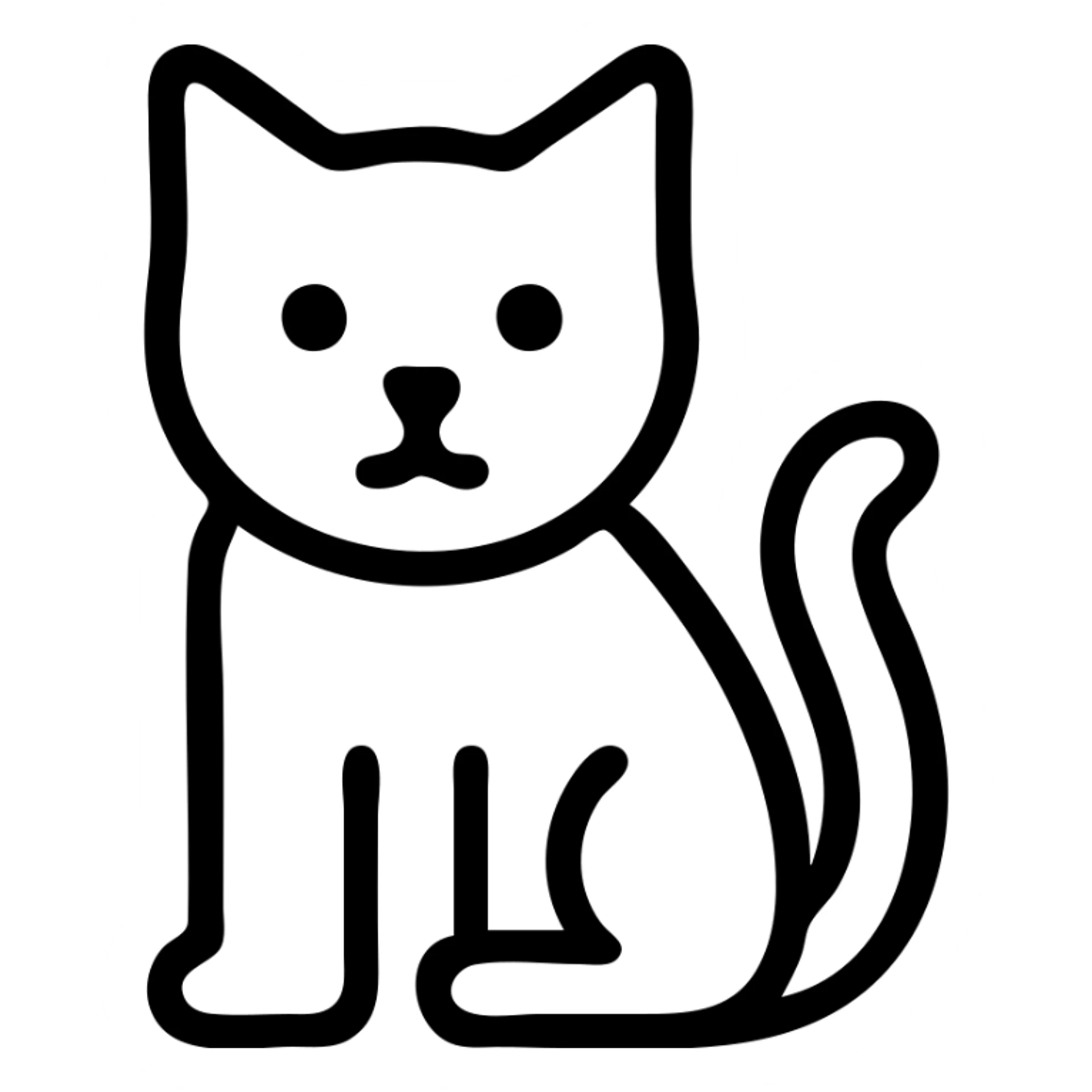 minimalist cat icon, clean lines sticker