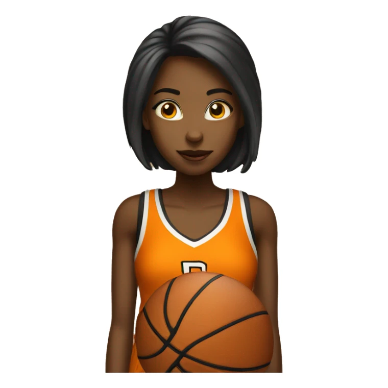 Basketball girl black sticker