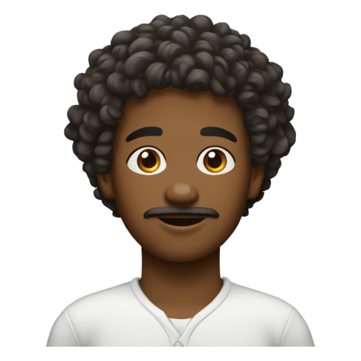 Garçon métisse cheveux bouclés court sticker