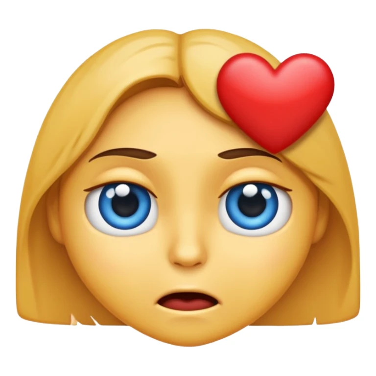 Generame un emoji que tenga los ojos de corazón roto y llore sticker