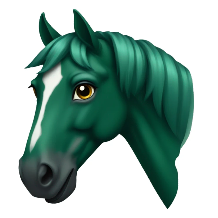 dark green horse head sticker