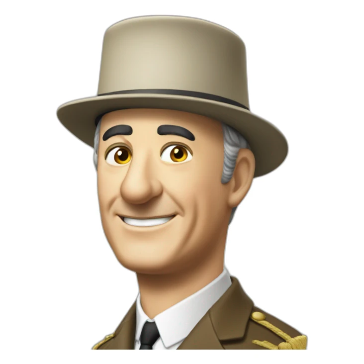 Louis de Funès sur un cheval sticker