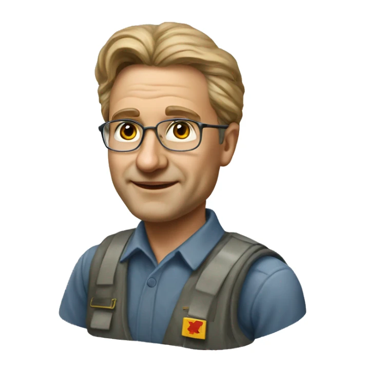 soviet engineer photorealistic sticker