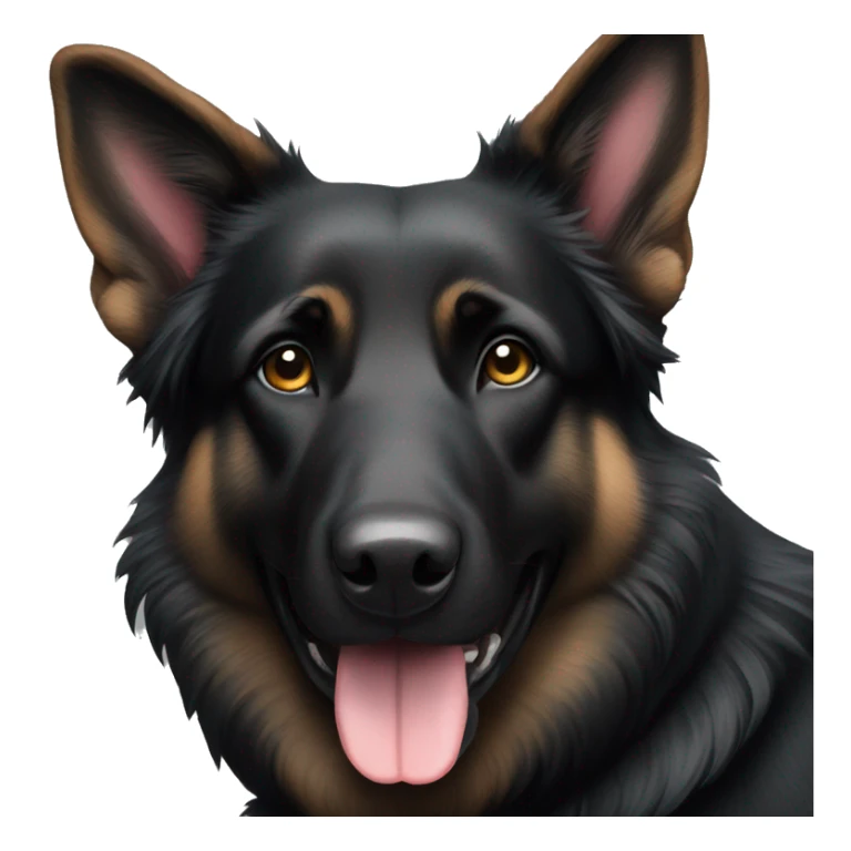 Black german shepherd sticker
