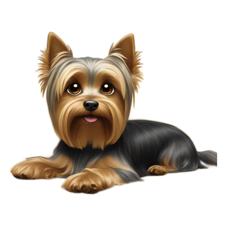 Yorkie watching football  sticker
