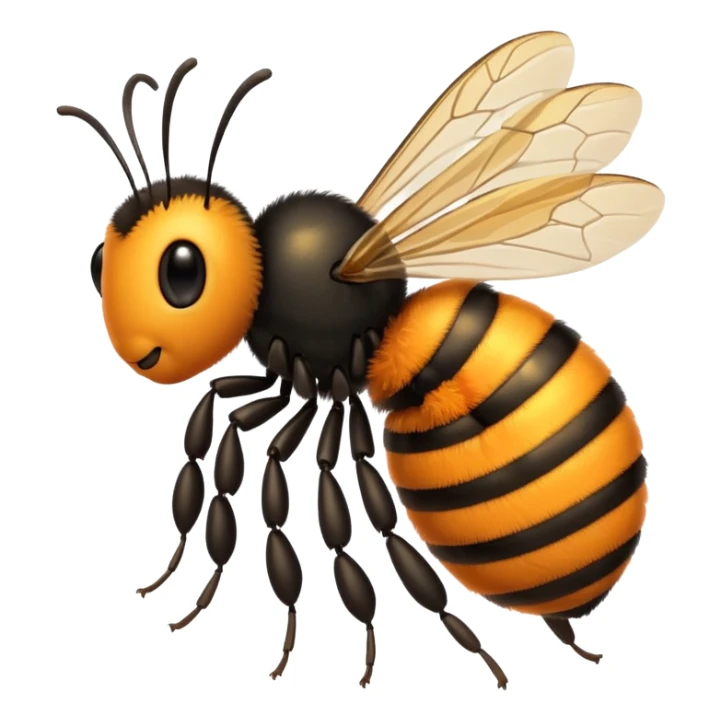 Lebah dadanya warna orange dan ekornya warna hitam  sticker